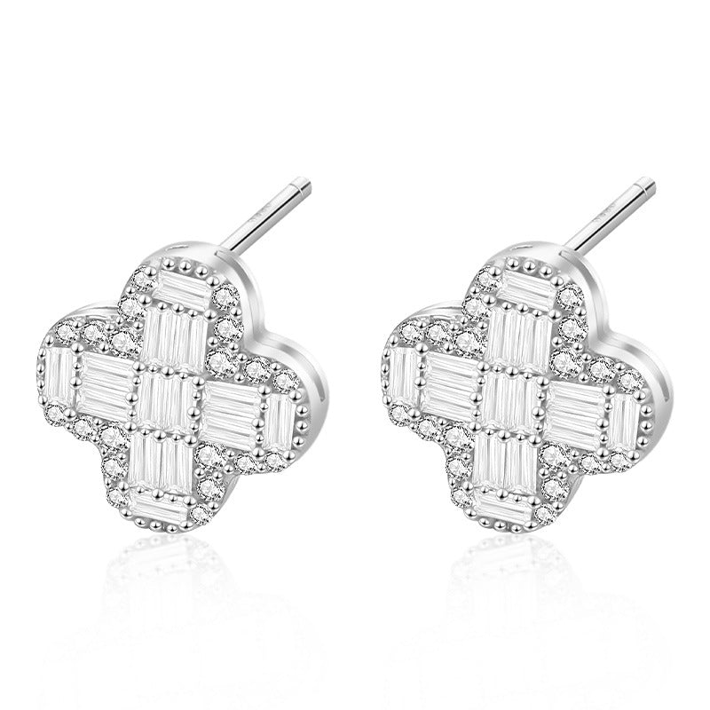 Sterling Silver Clover Earrings