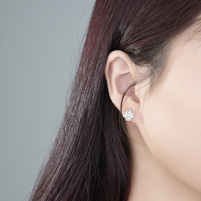 Sterling Silver Clover Earrings