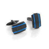 RACING BLUE CUFFLINKS