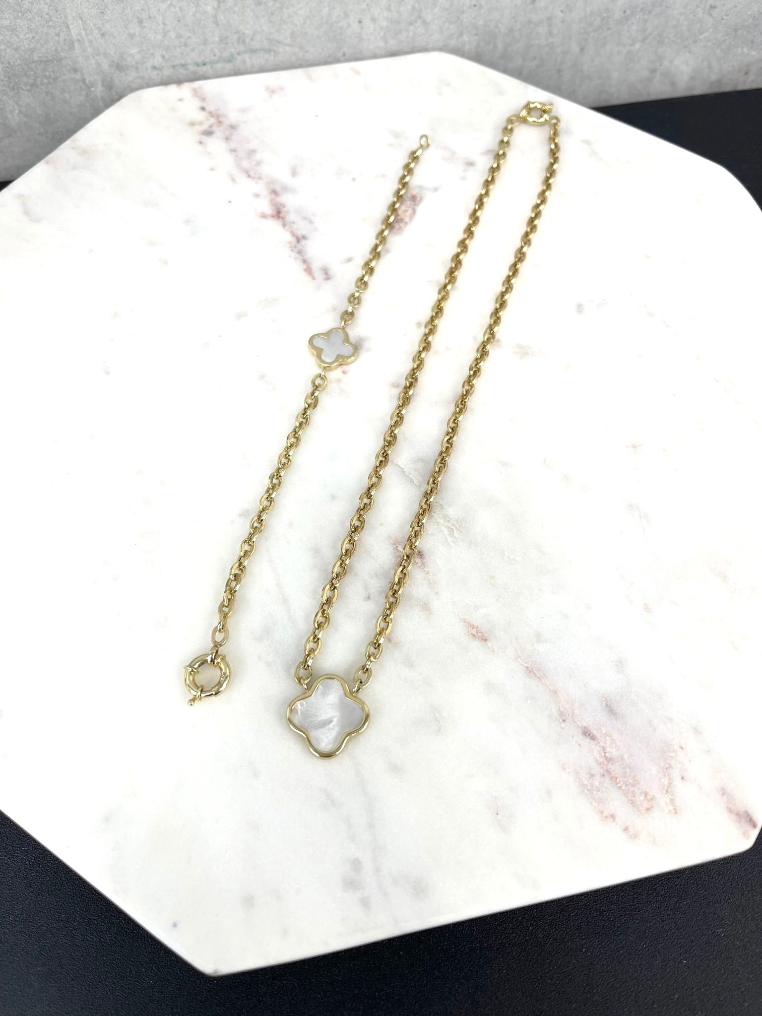10K Yellow Gold MotherPearl Big Links