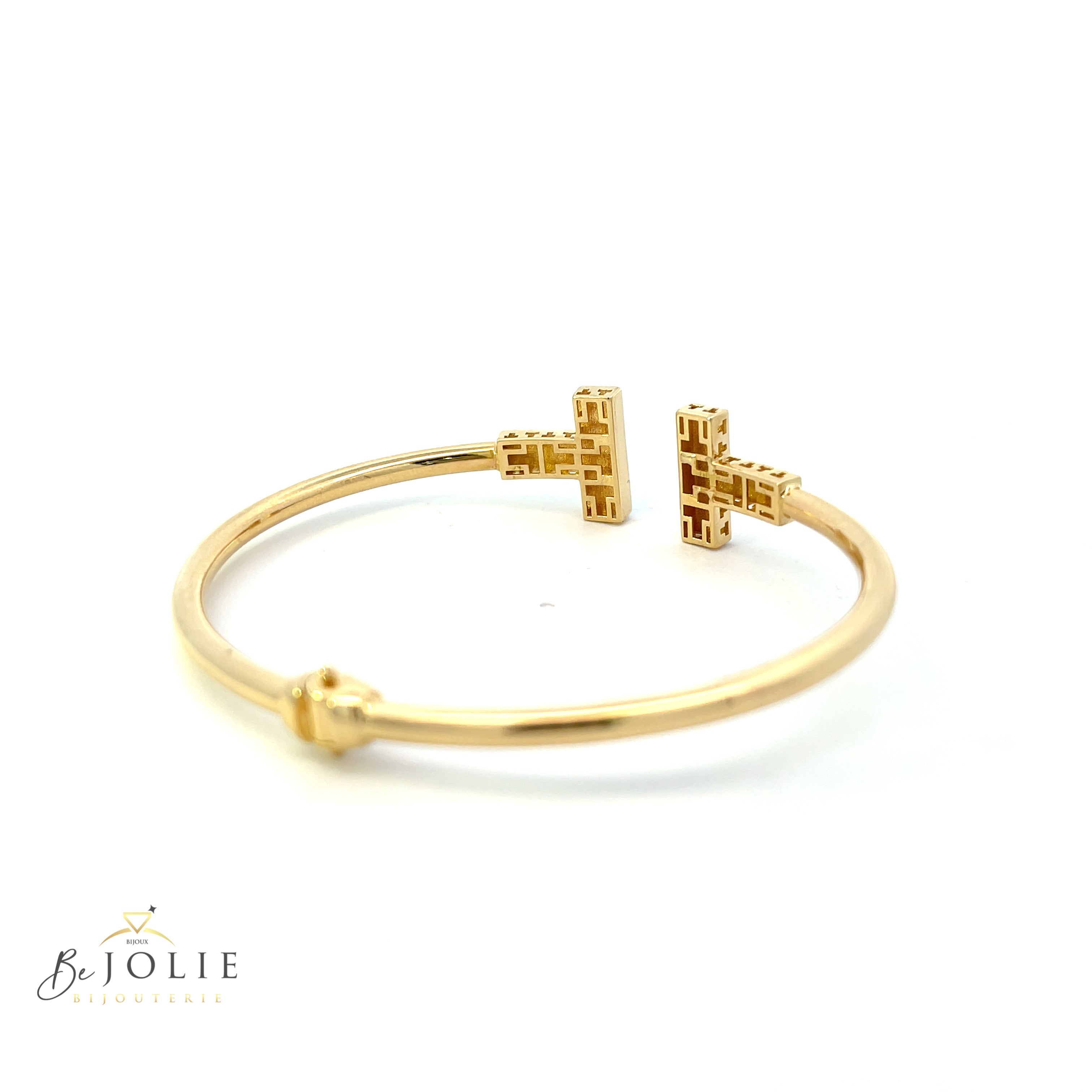 Turquoise Enamel Bangle 18K Gold