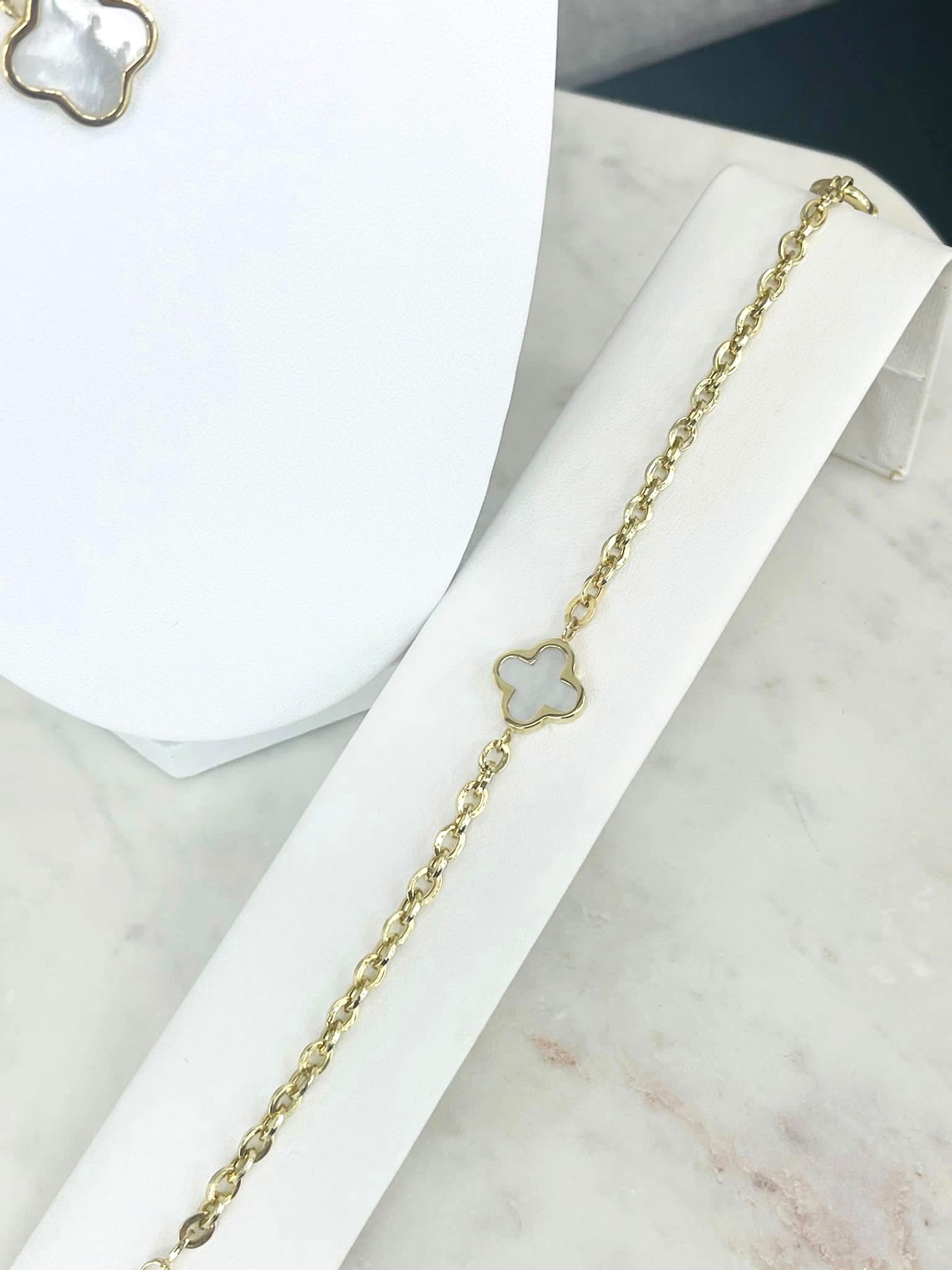 10K Yellow Gold MotherPearl Big Links