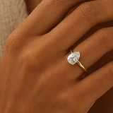 Bague de fiançailles en diamant ovale - Fiora