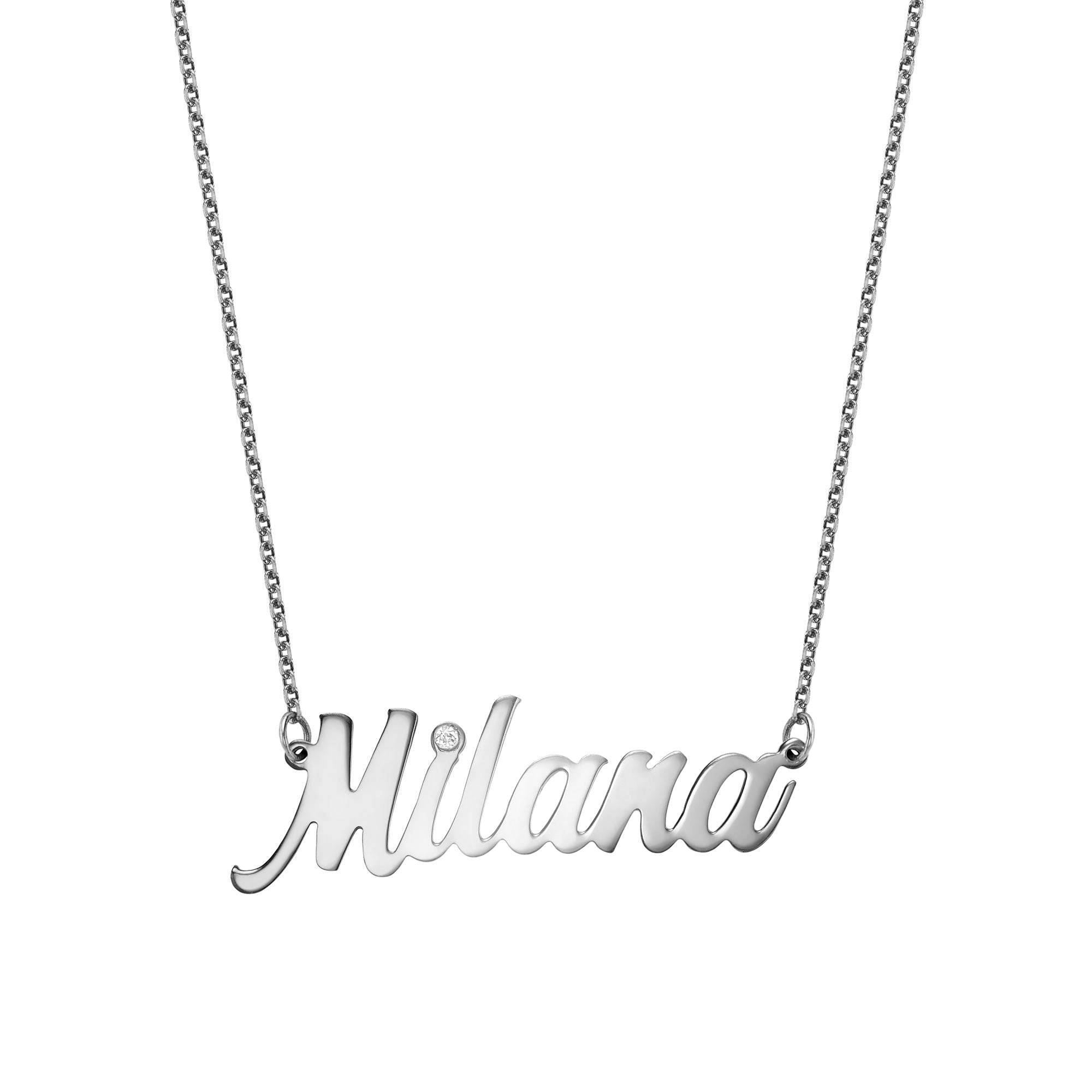 Classy Name Necklace Silver