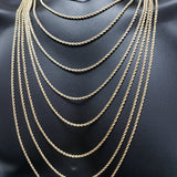 2.5MM 10K Semi Solid Rope Chain