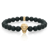 SKULLSHINE BEAD BRACELET BLACK