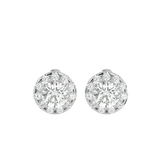 Jesse Diamond Halo Stud Earrings 14K