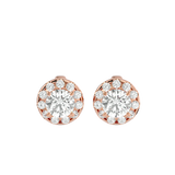 Jesse Diamond Halo Stud Earrings 14K