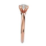 Solitaire classique en diamant rond 14 carats