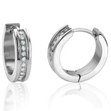 Boucles d'oreilles Huggies pavées de CZ