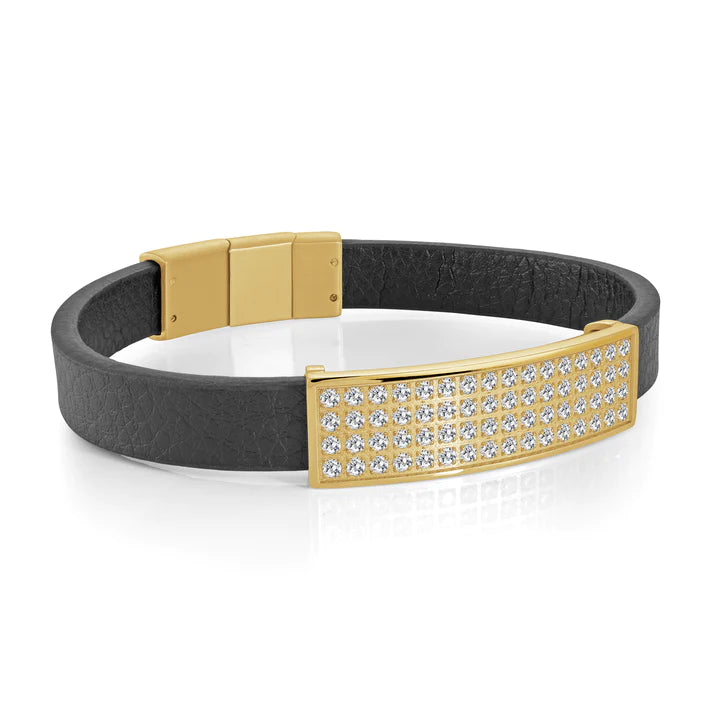 DIAM LEATHER BRACELET