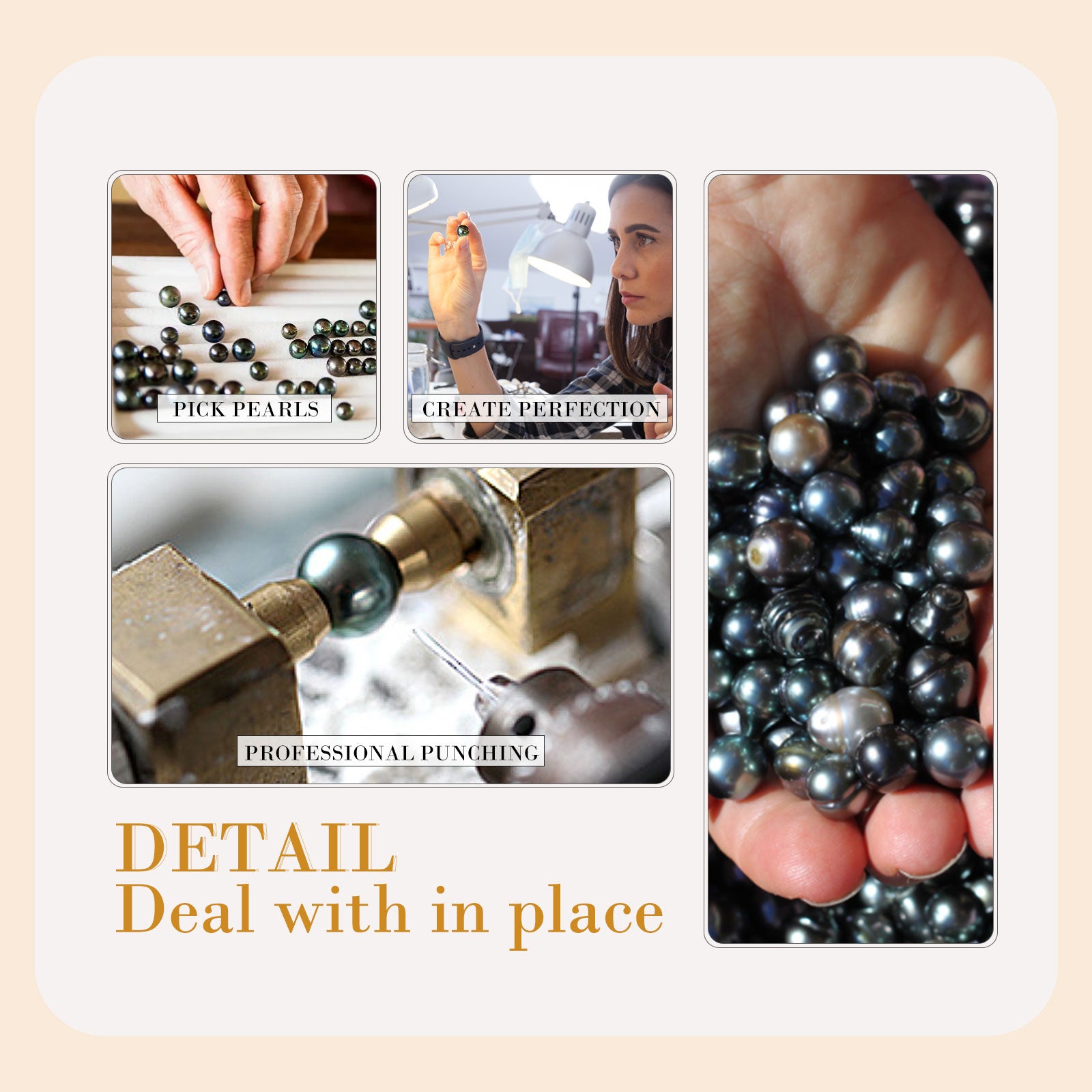 Tahitian Black Pearl Silver Necklace