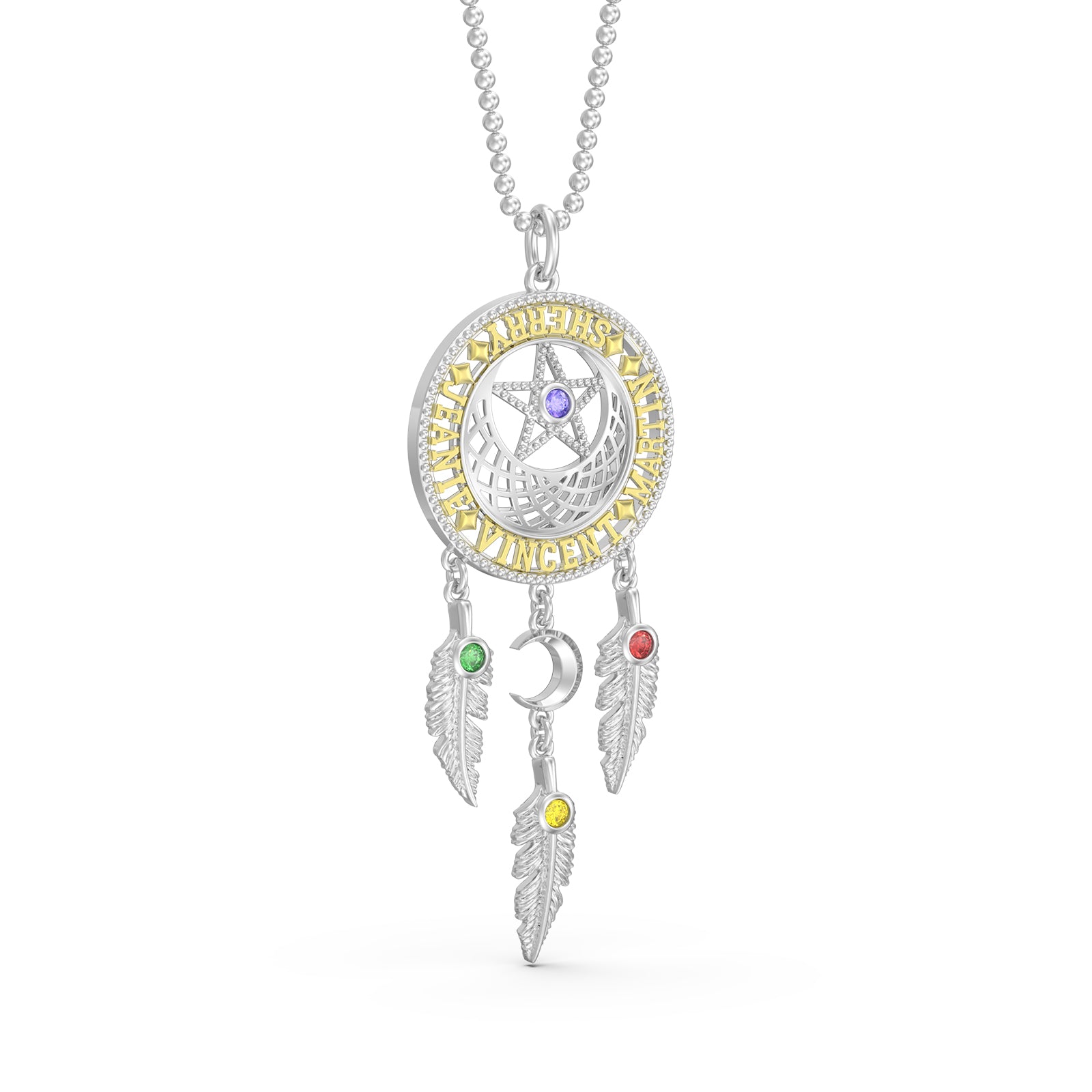 Dreamcatcher Necklace Silver