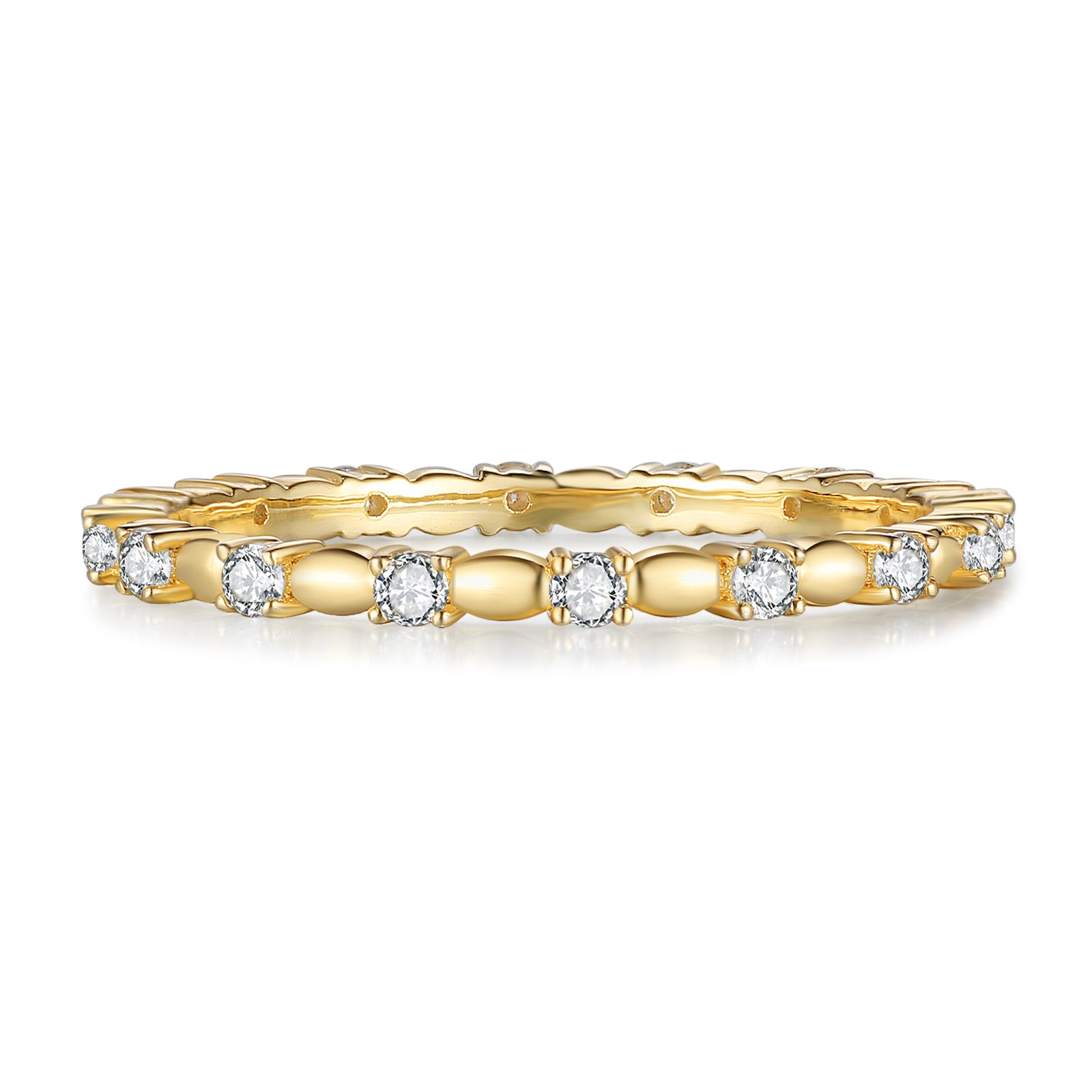 Stackable Eternity Moissanite 18K Gold