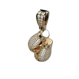 Gold Boxing Gloves Diamonds
