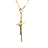 Pendentif Croix Blanc & Noir Or 10K