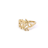 10K Gold Leaf Ring