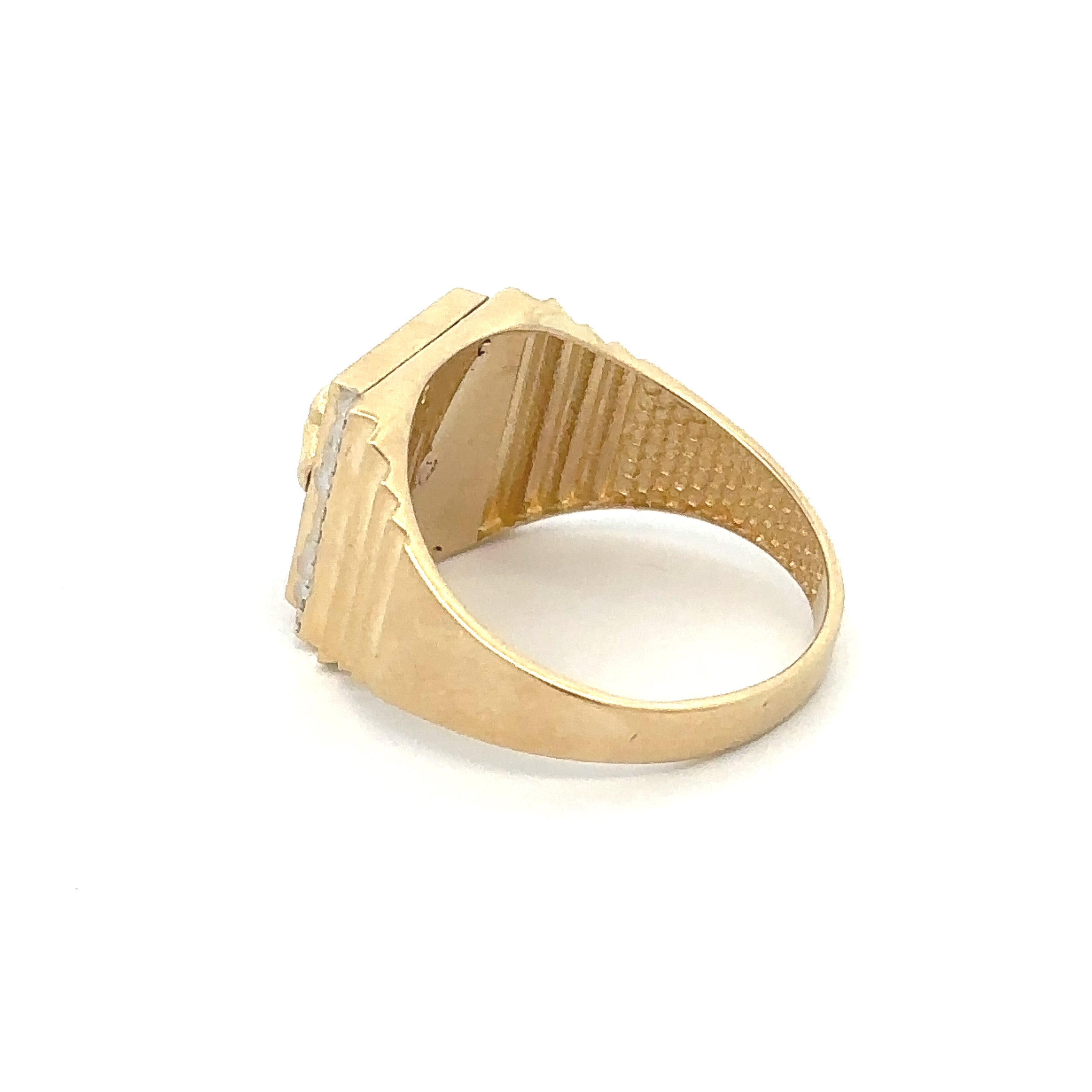 Black Medusa Ring 10K Gold