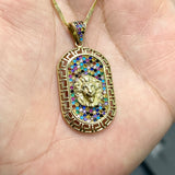 Collier Medusa Multicolore Or 10K