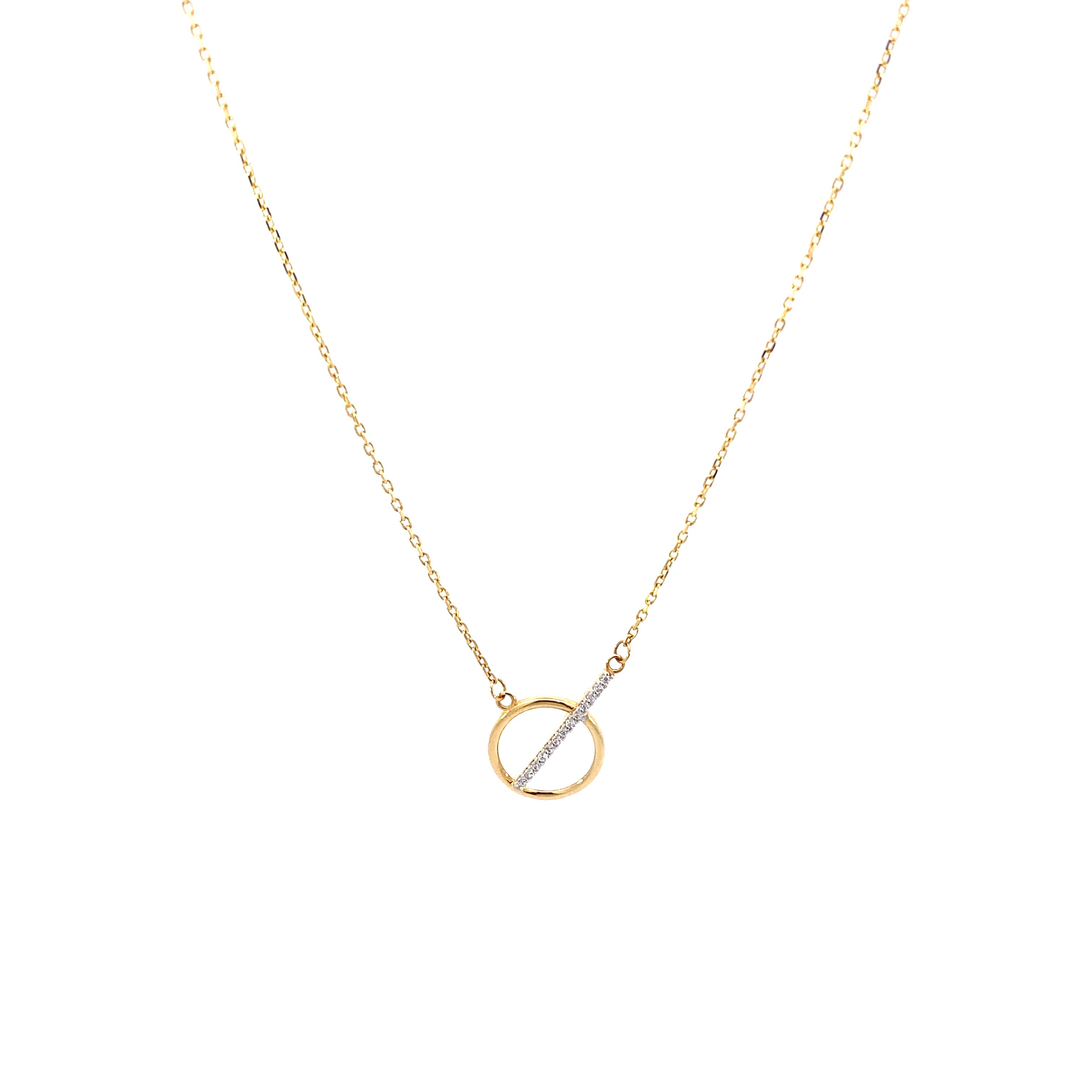 Circle Stone 18k Gold