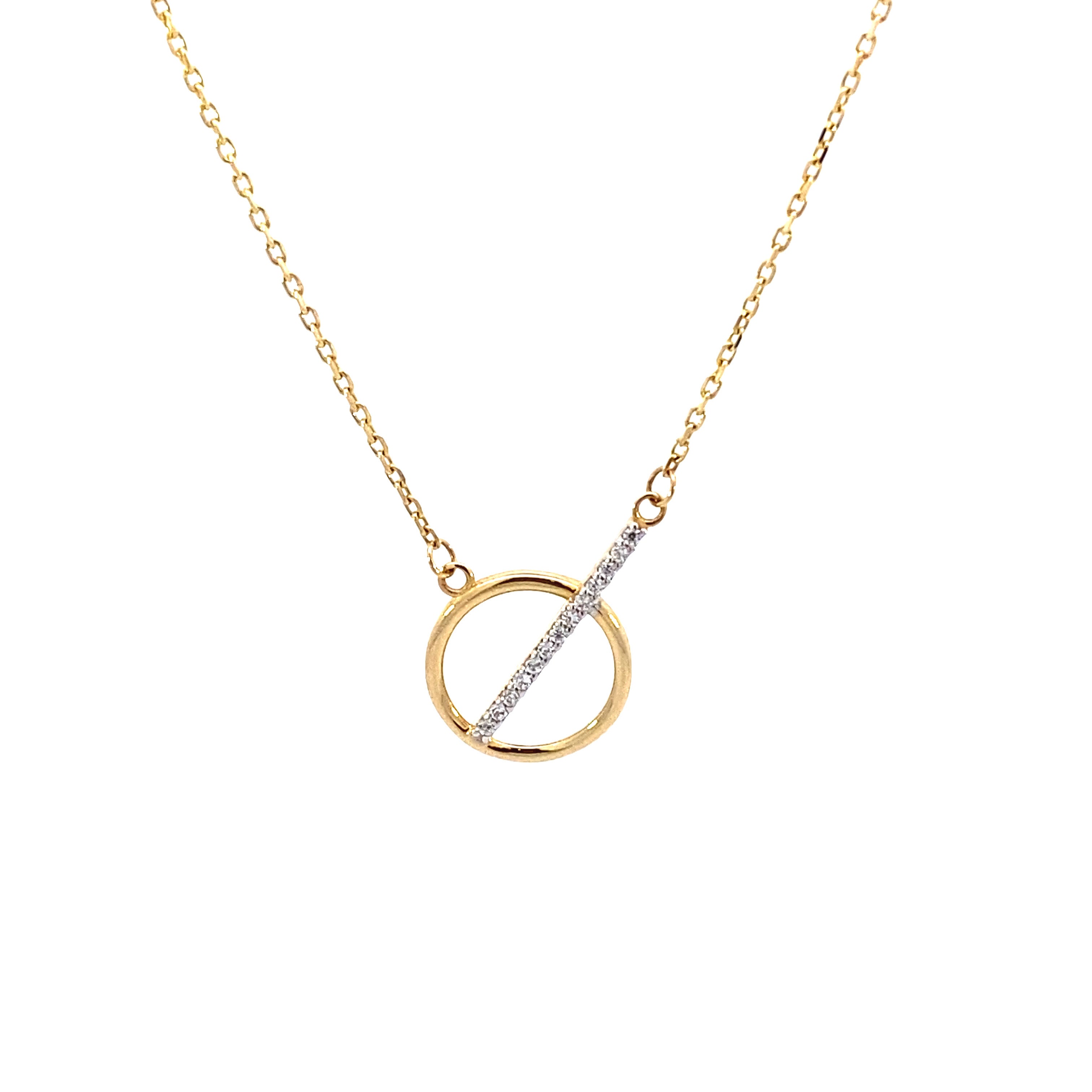 Circle Stone 18k Gold
