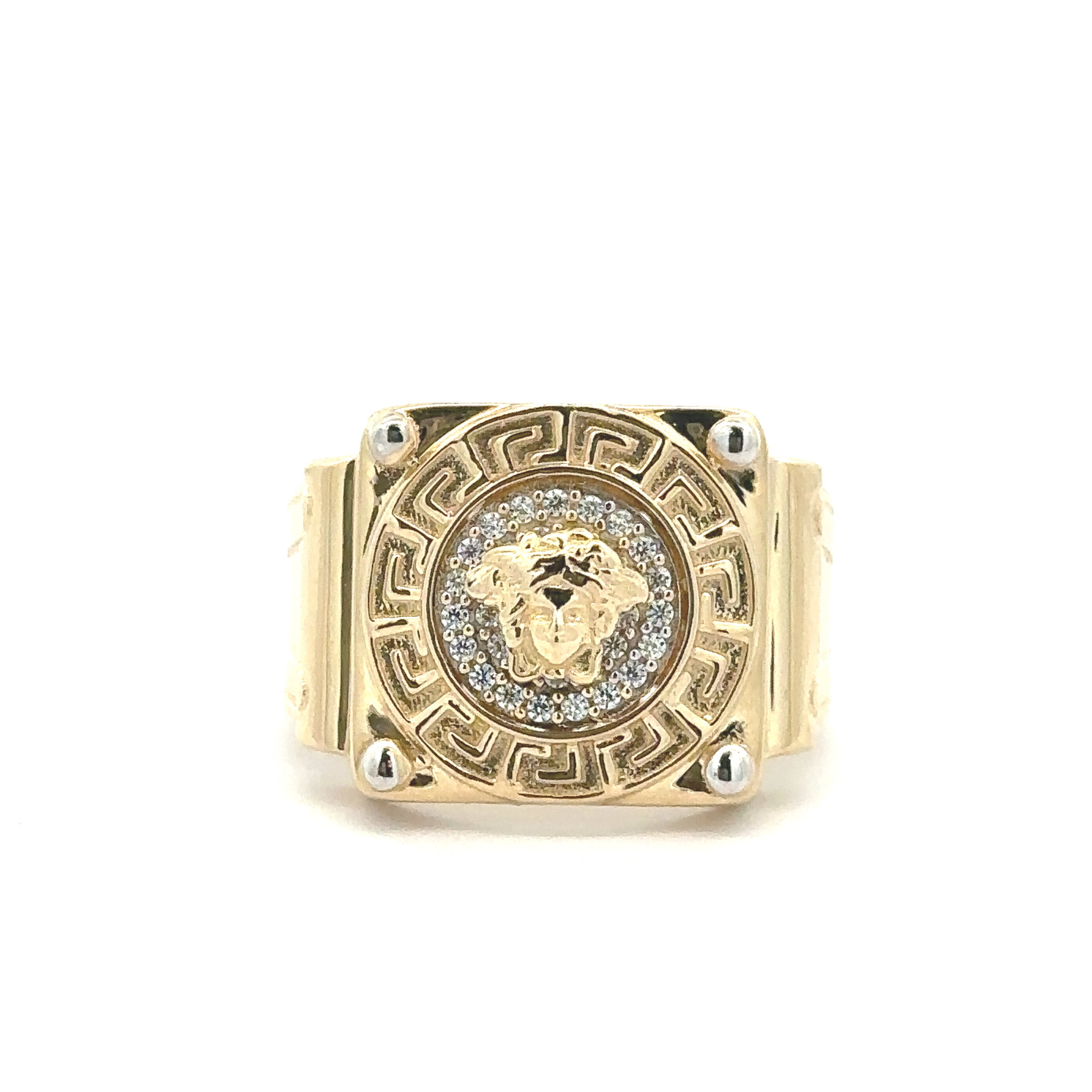 Medusa Corner Ring 10K Gold