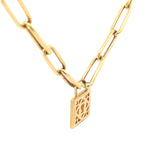 Collier Verrou Trombone Or 18K