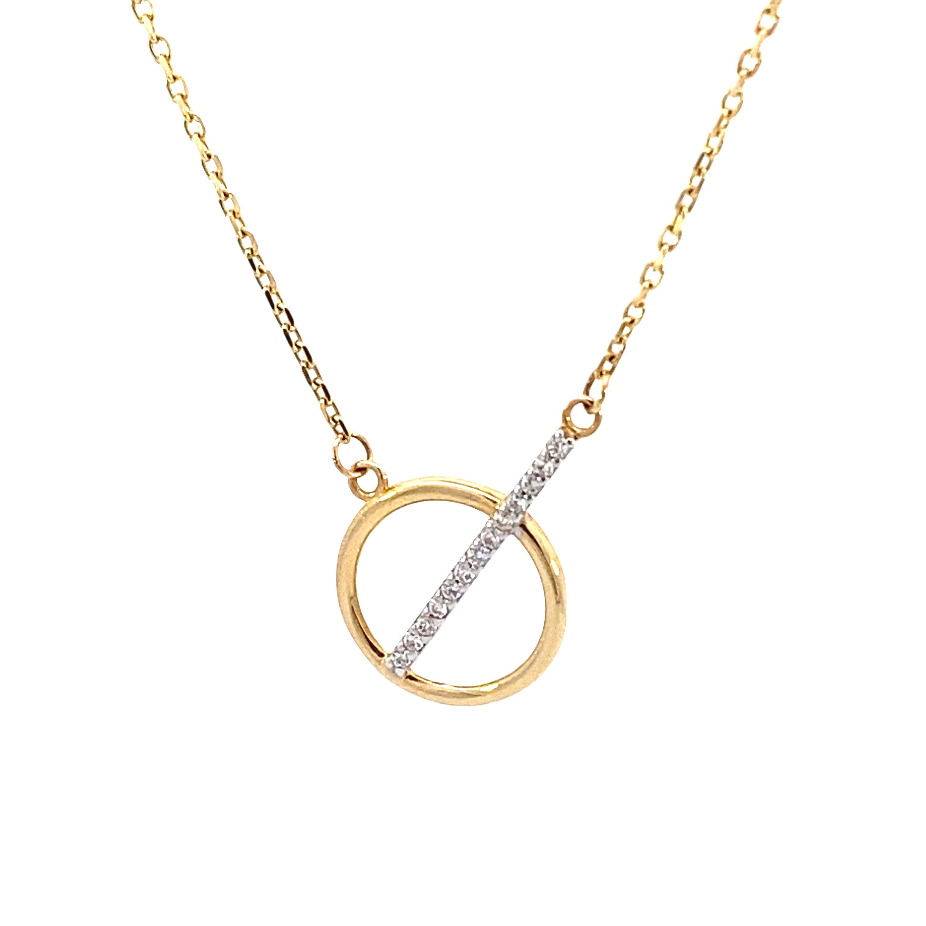 Circle Stone 18k Gold