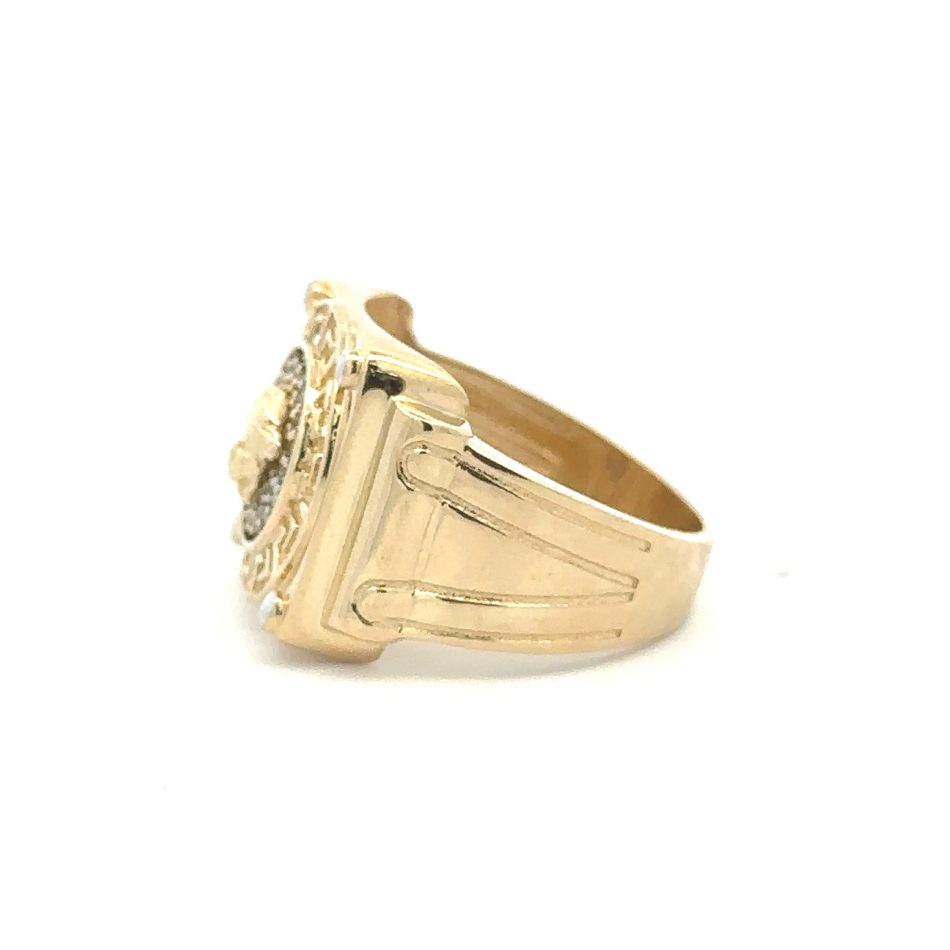 Medusa Corner Ring 10K Gold