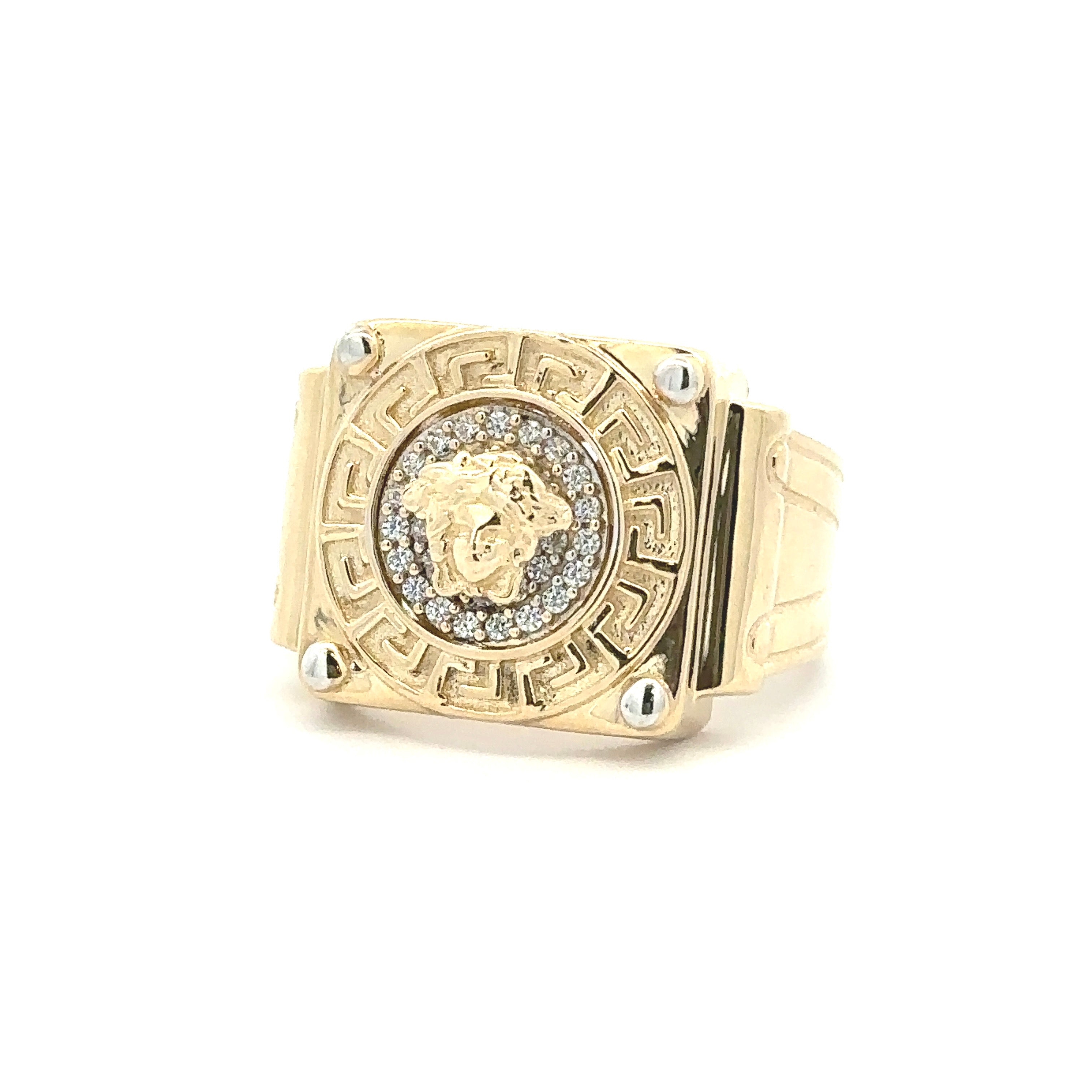Medusa Corner Ring 10K Gold