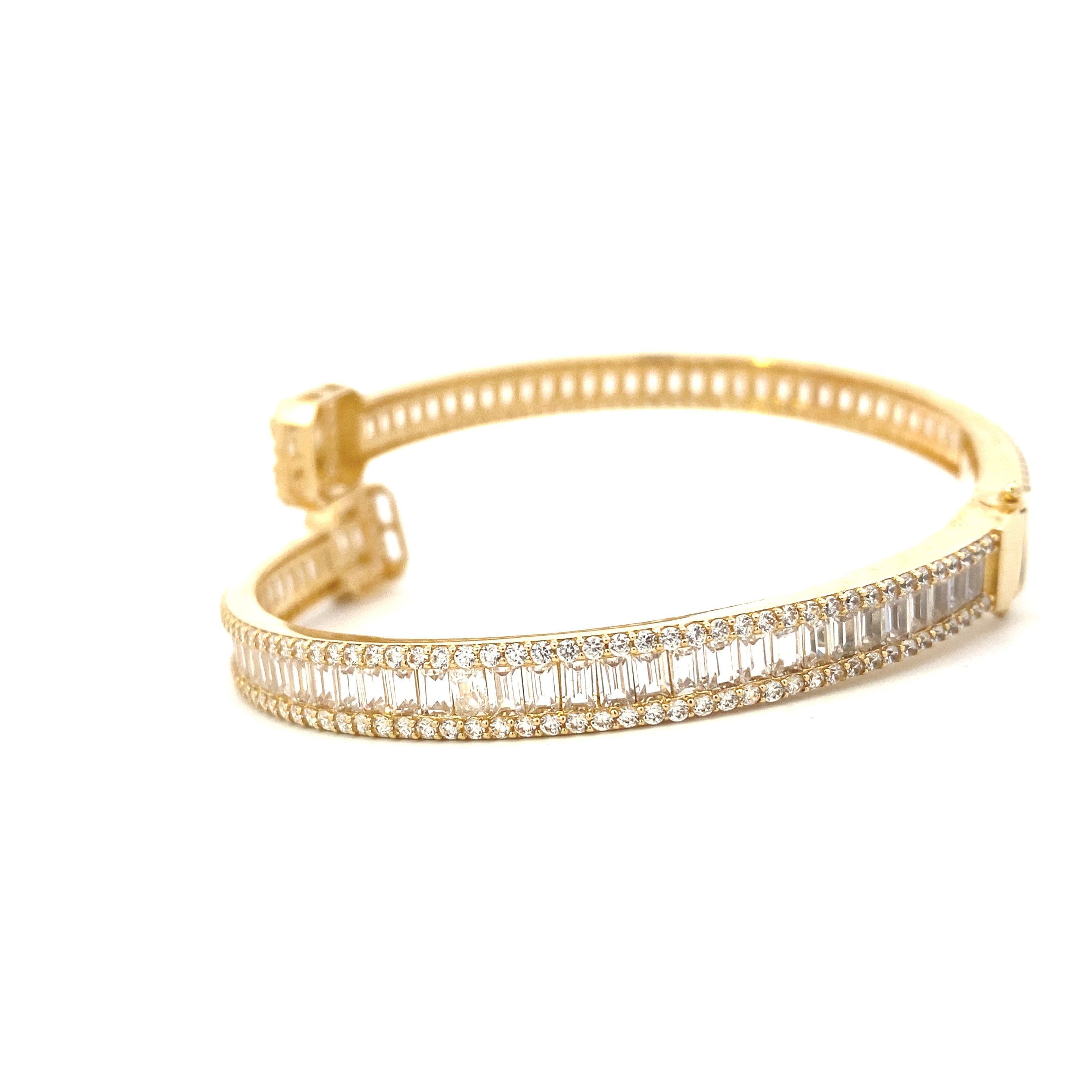 Bling Bangle Bracelet 10K Gold