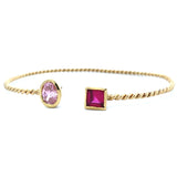 Bracelet Jonc Rose Or 10K