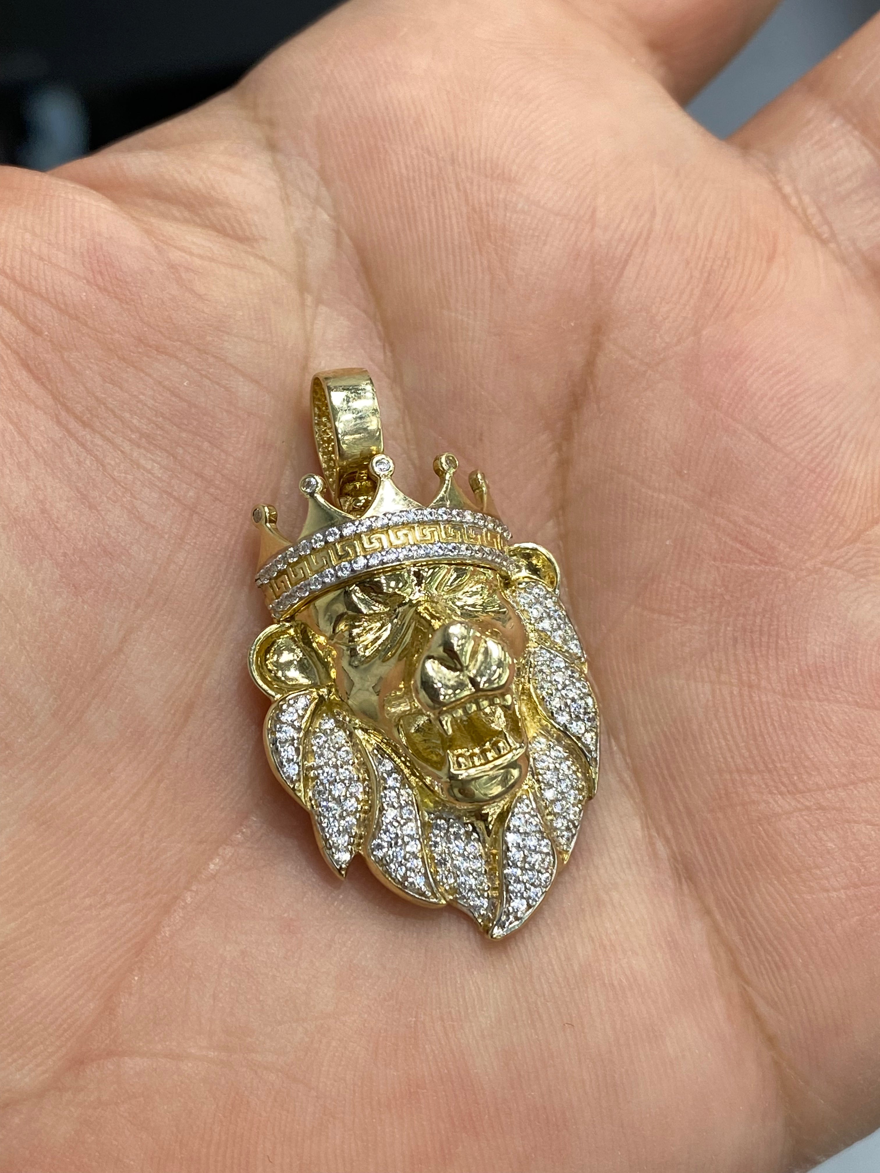 Lion Pendant 10K Gold