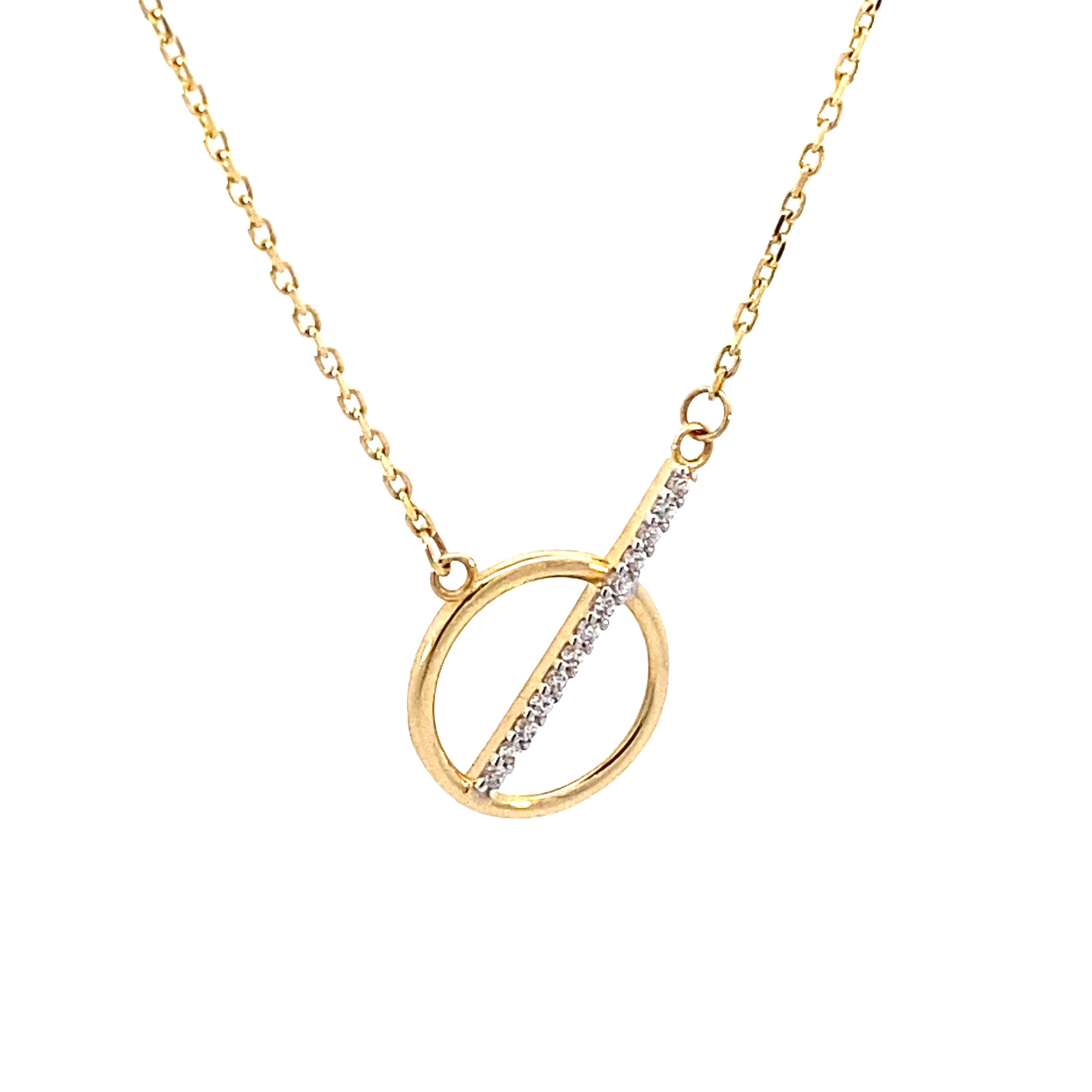Circle Stone 18k Gold