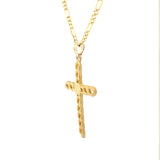 Pendentif Croix Coupe Cercle Or 10K