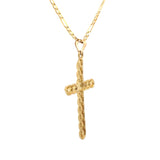 Pendentif Croix Coupe Cercle Or 10K
