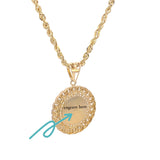 Pendentif Méduse Noire Or 10K 26x26mm
