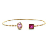 Bracelet Jonc Rose Or 10K