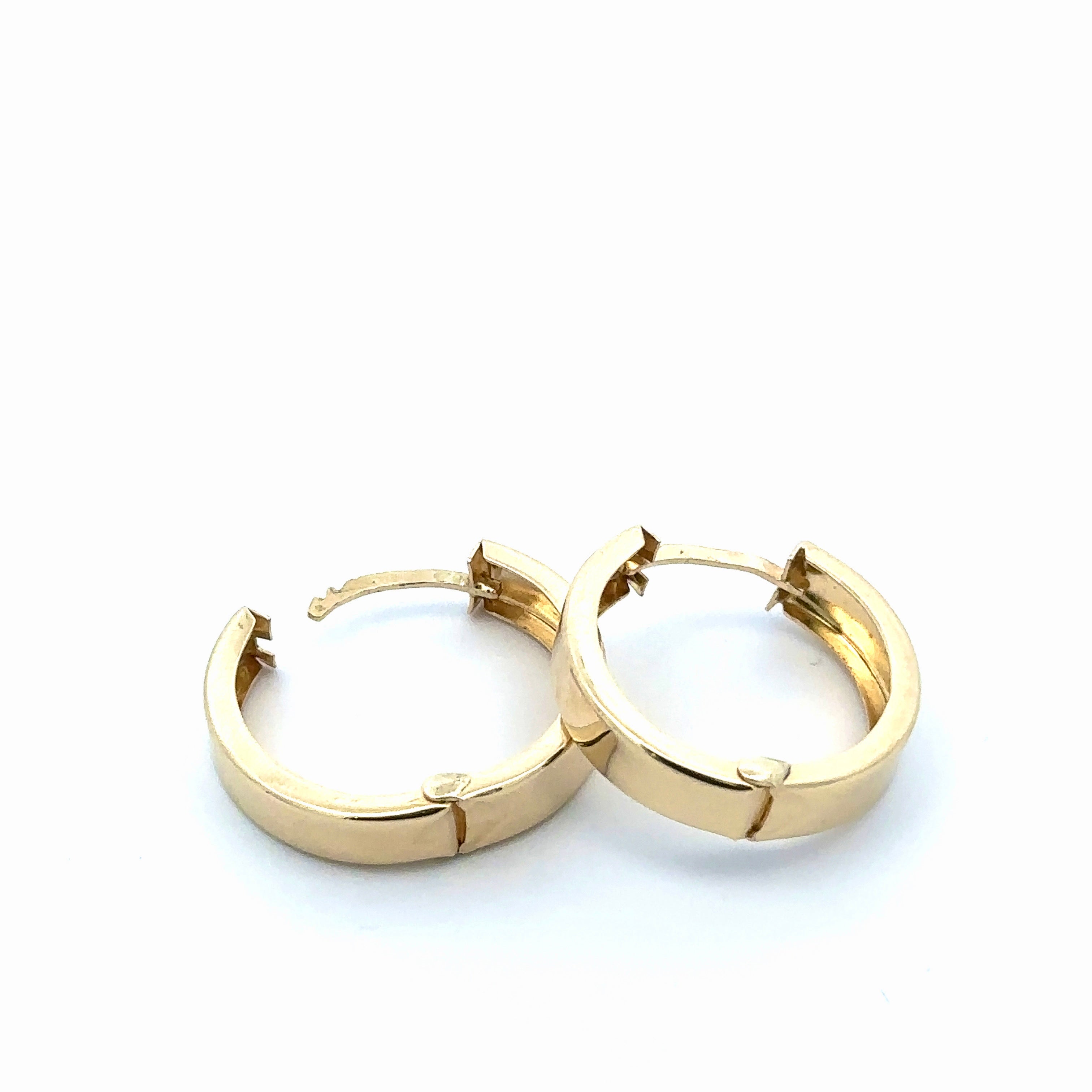 19mm Bold Hoop Earrings 10K Gold