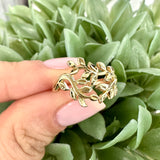 10K Gold Leaf Ring