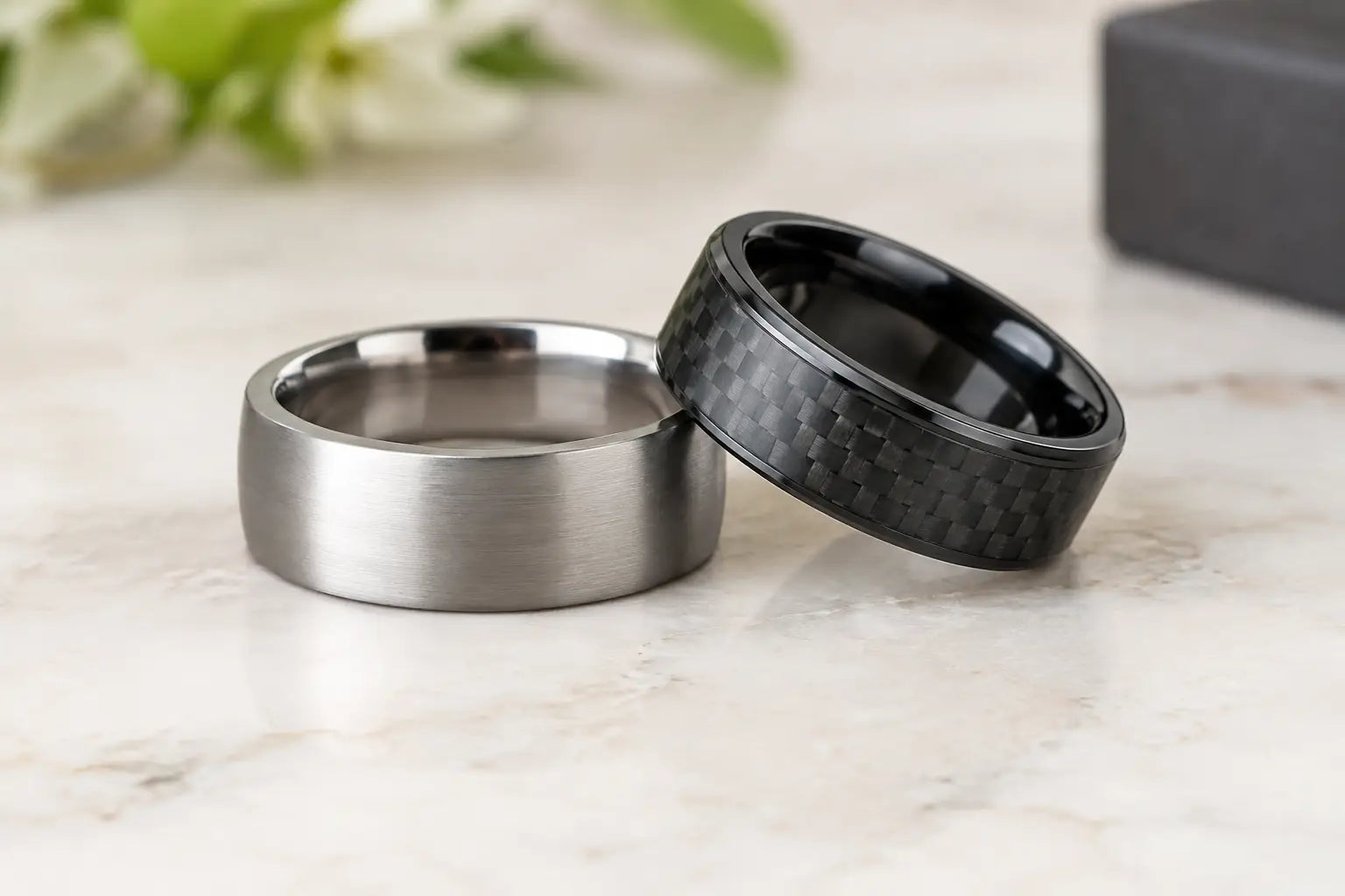 Titanium Versus Carbon Fiber for Wedding Bands