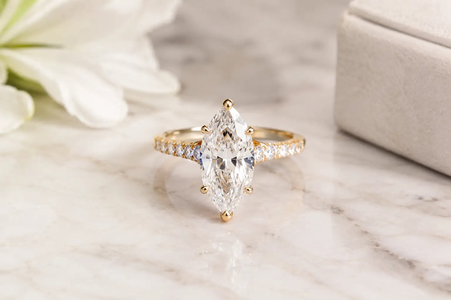 Marquise Diamond Engagement Ring Buying Guide