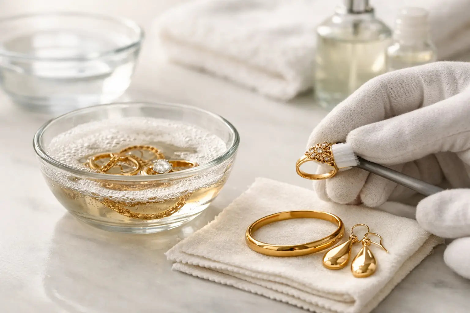 How to Clean Gold Jewelry the Safe Way