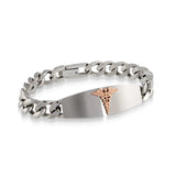 MEN CURB LINK MEDIC ALERT BRACELET