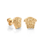 S.STEEL MEDUSA STUD EARRINGS