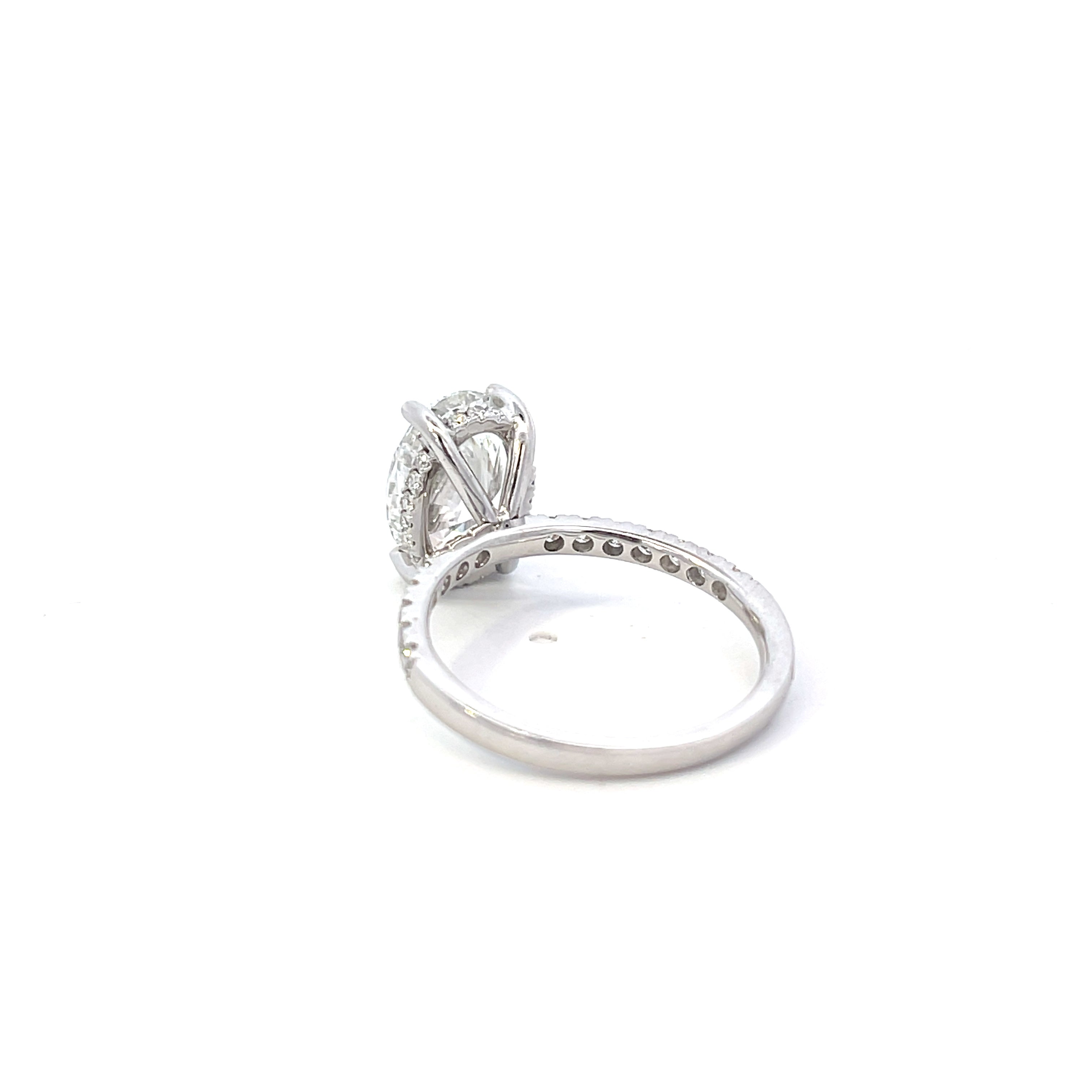 Oval Shape  Hidden Halo Diamond Ring