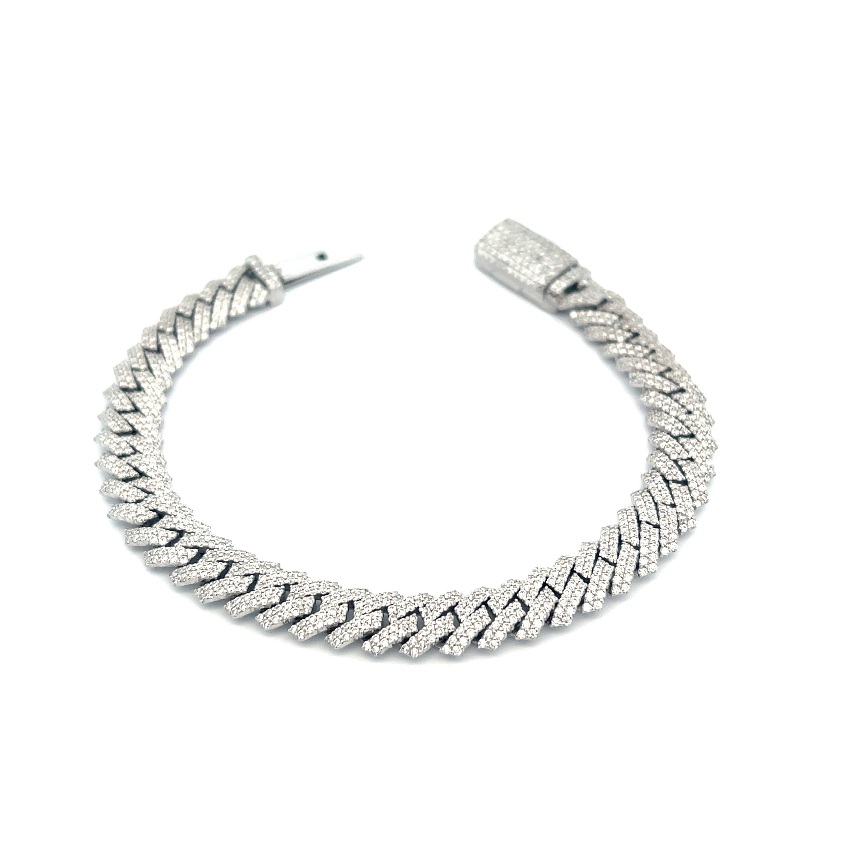 Diamond Monaco Pave Bracelet - 10mm