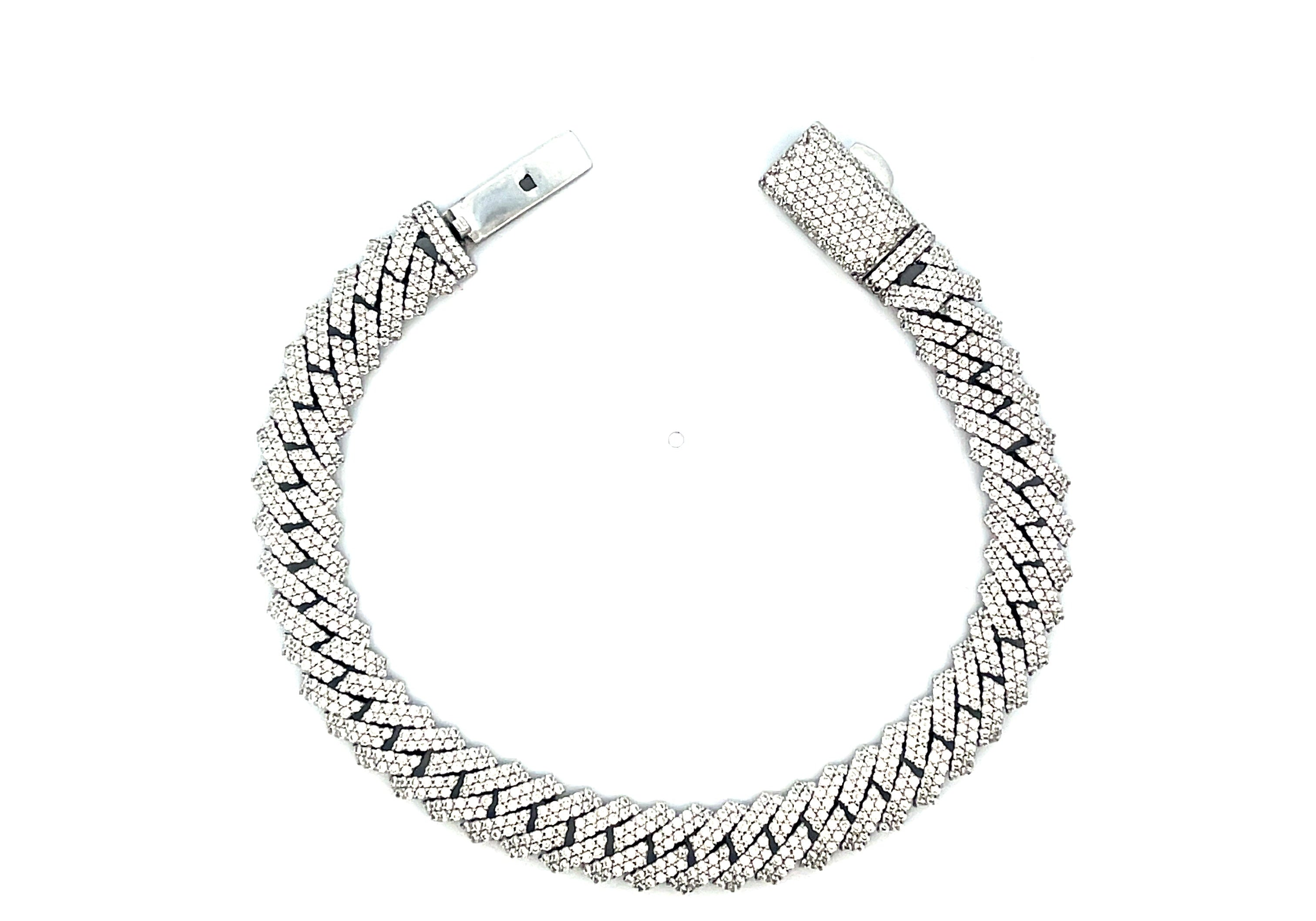 10K Gold Diamond Monaco Iced Out Bracelet 8mm