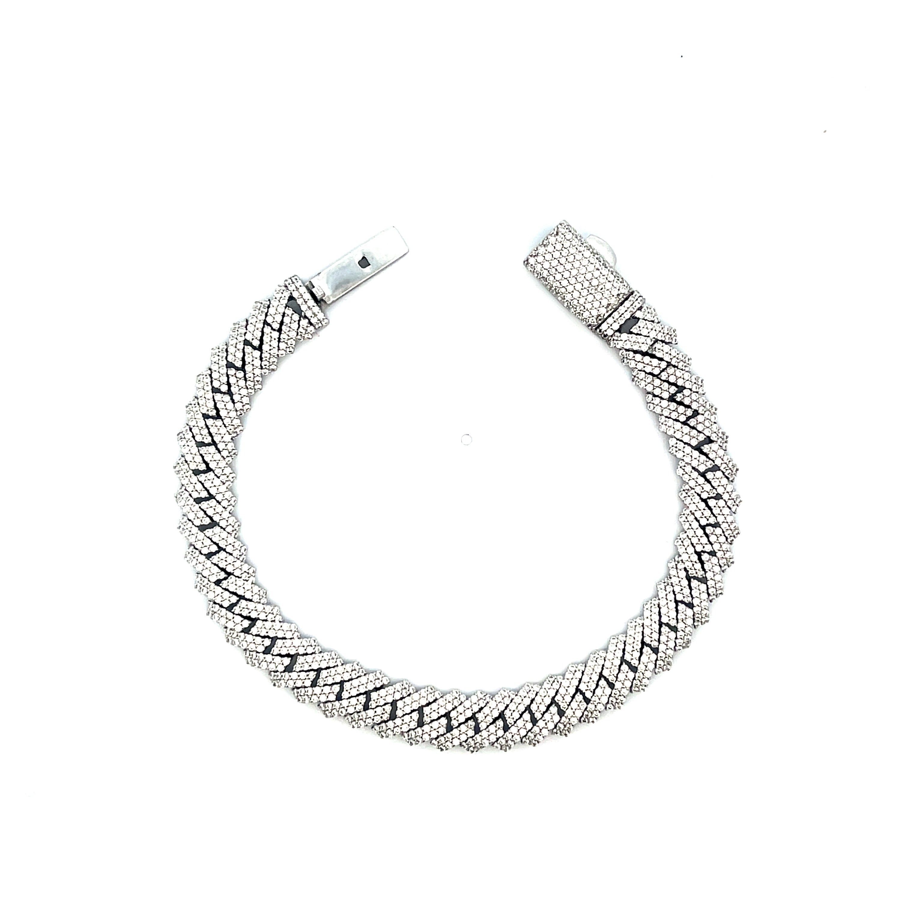 10K Gold Diamond Monaco Iced Out Bracelet 8mm