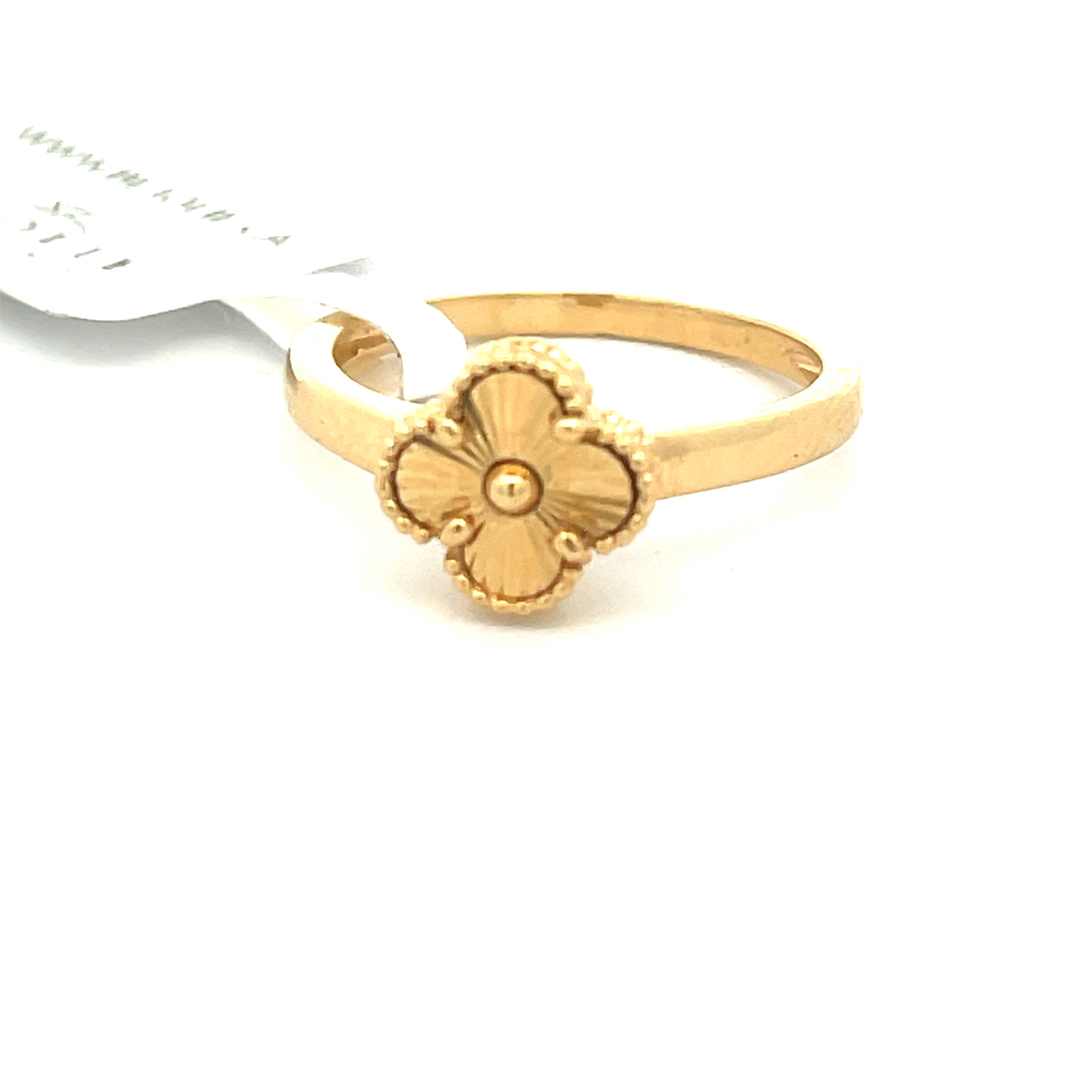 18K Yellow Gold Small Clover Necklace